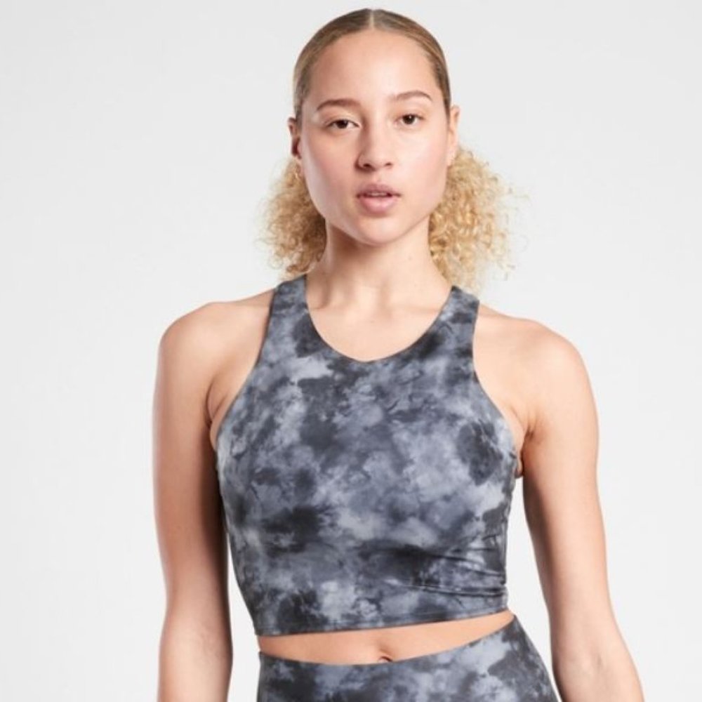 COPY - Athleta Blue Tie Dye Conscious Crop Tank DD-D - S